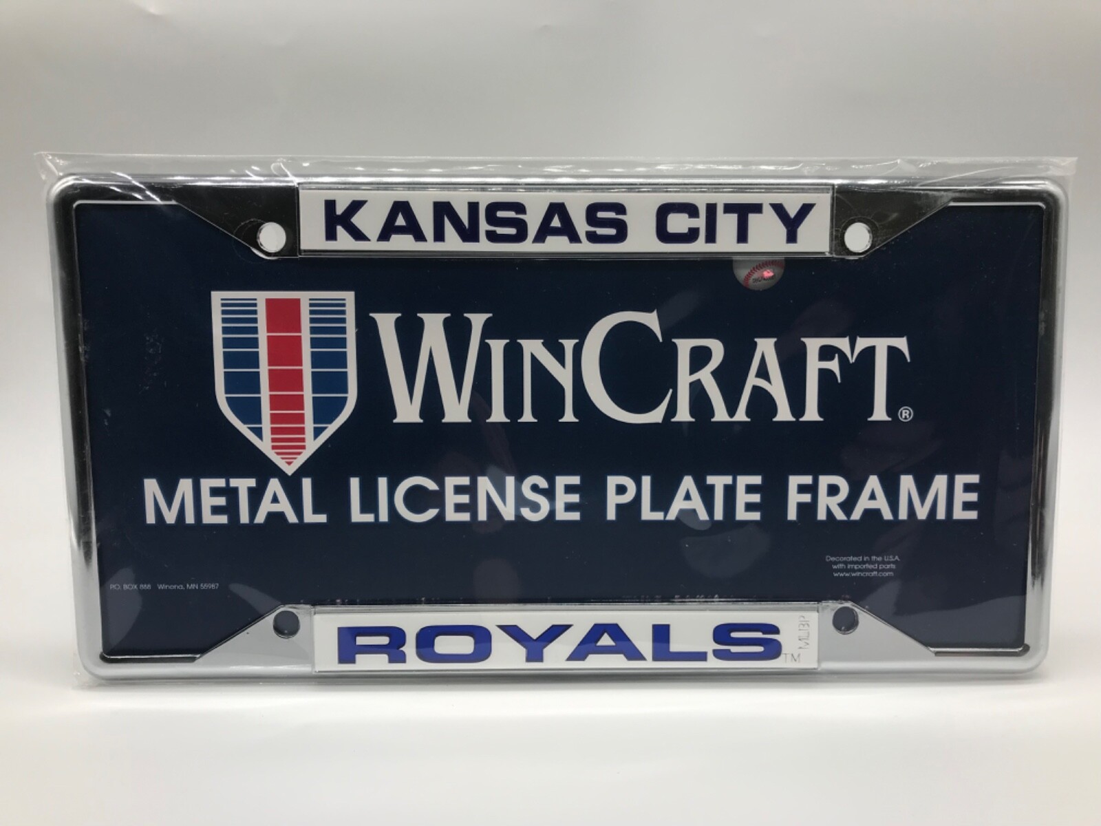 Kansas City Royals MLB Chrome Metal License Plate Frame Wincraft