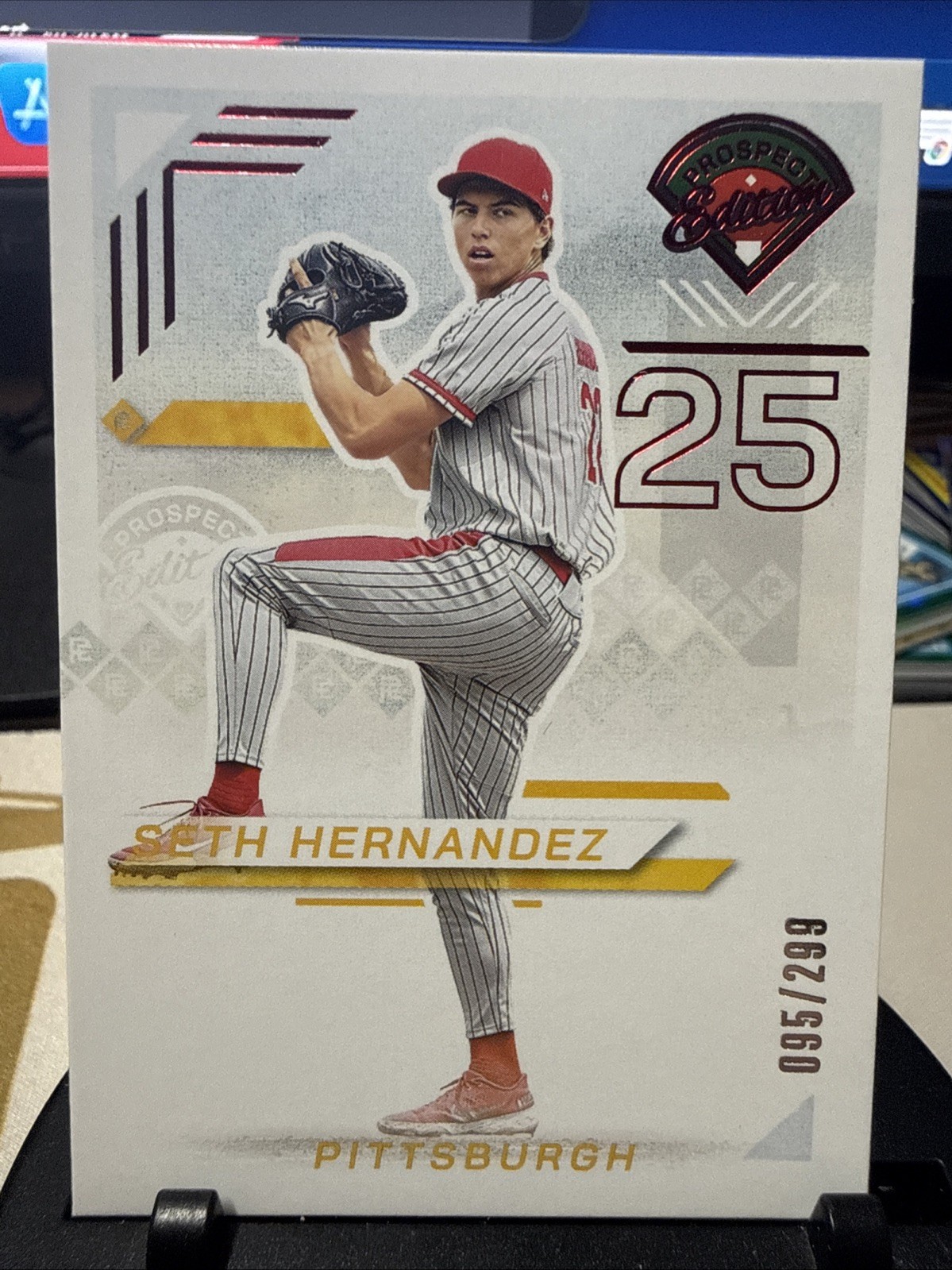 2025 Panini Prospect Edition – Seth Hernandez #39 Red /299 (RC)