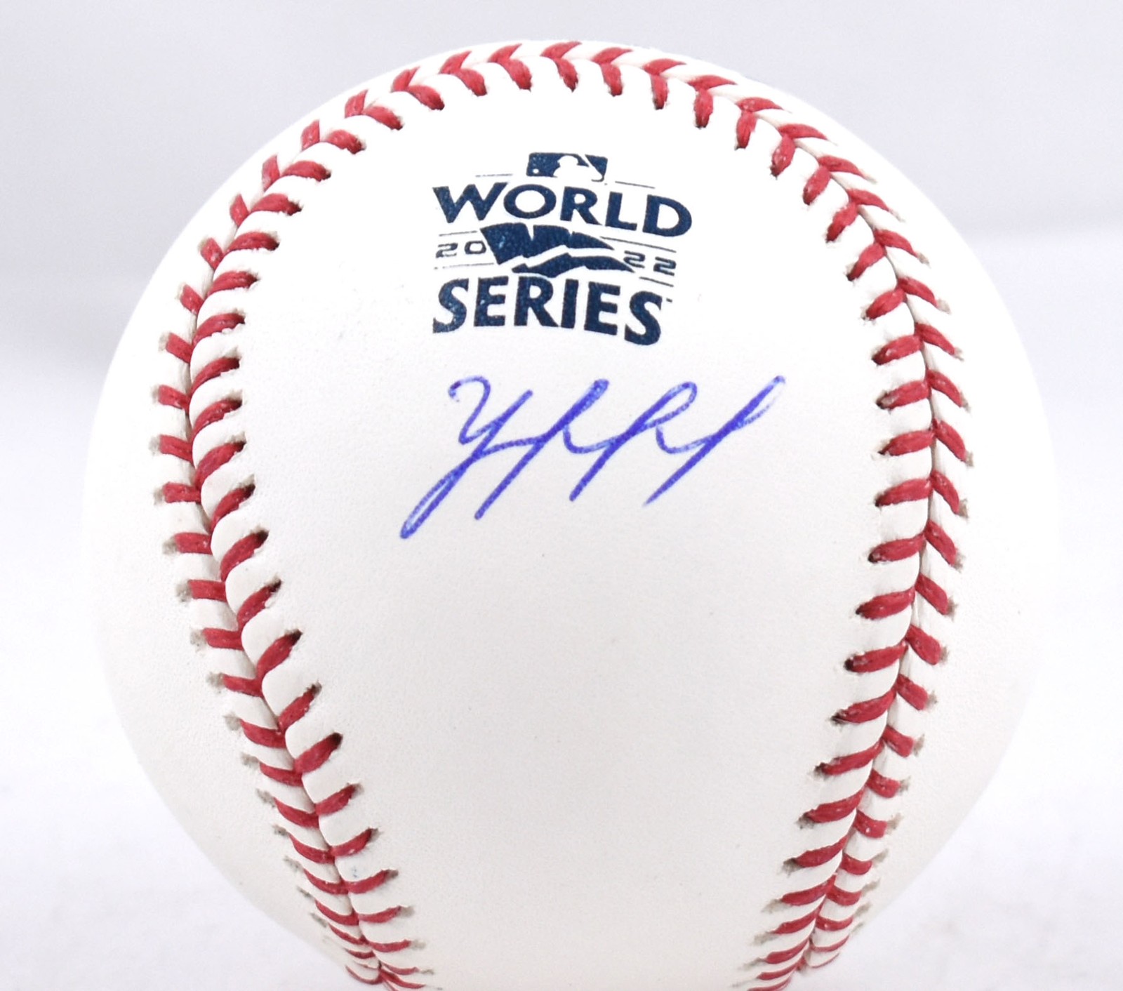 Yordan Alvarez Autographed Rawlings World Series OML Baseball – JSA *Blue