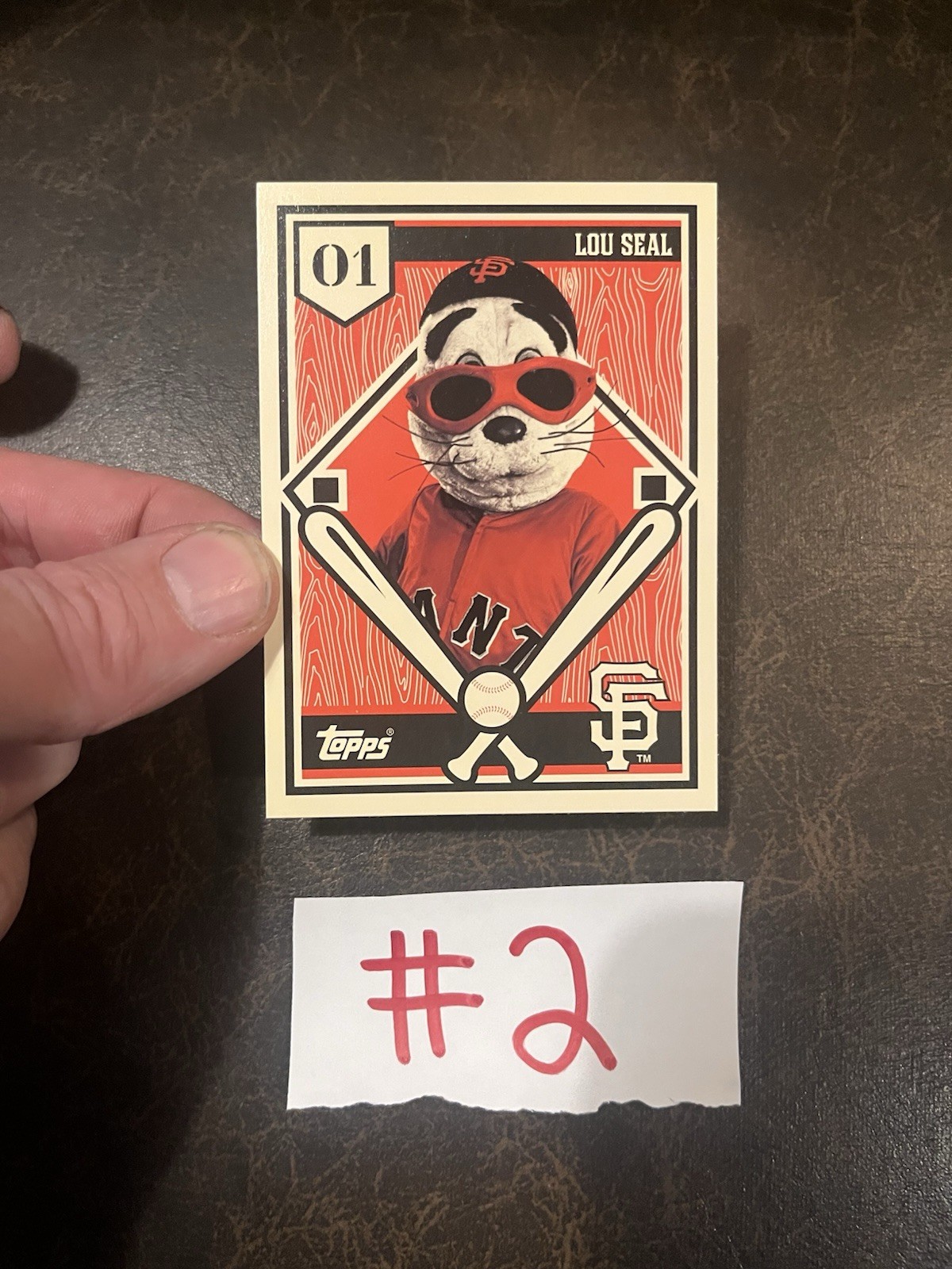 Lou Seal Giants Mascot 2010 Topps LEVI’S WORKSHOPS Beyond the Ballpark SGA