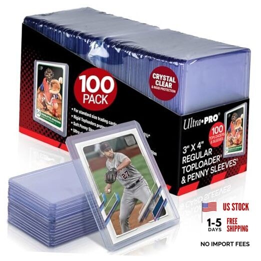 Clear 3″x4″ Regular Toploaders for Cards with Card Sleeves Bundle – Standard