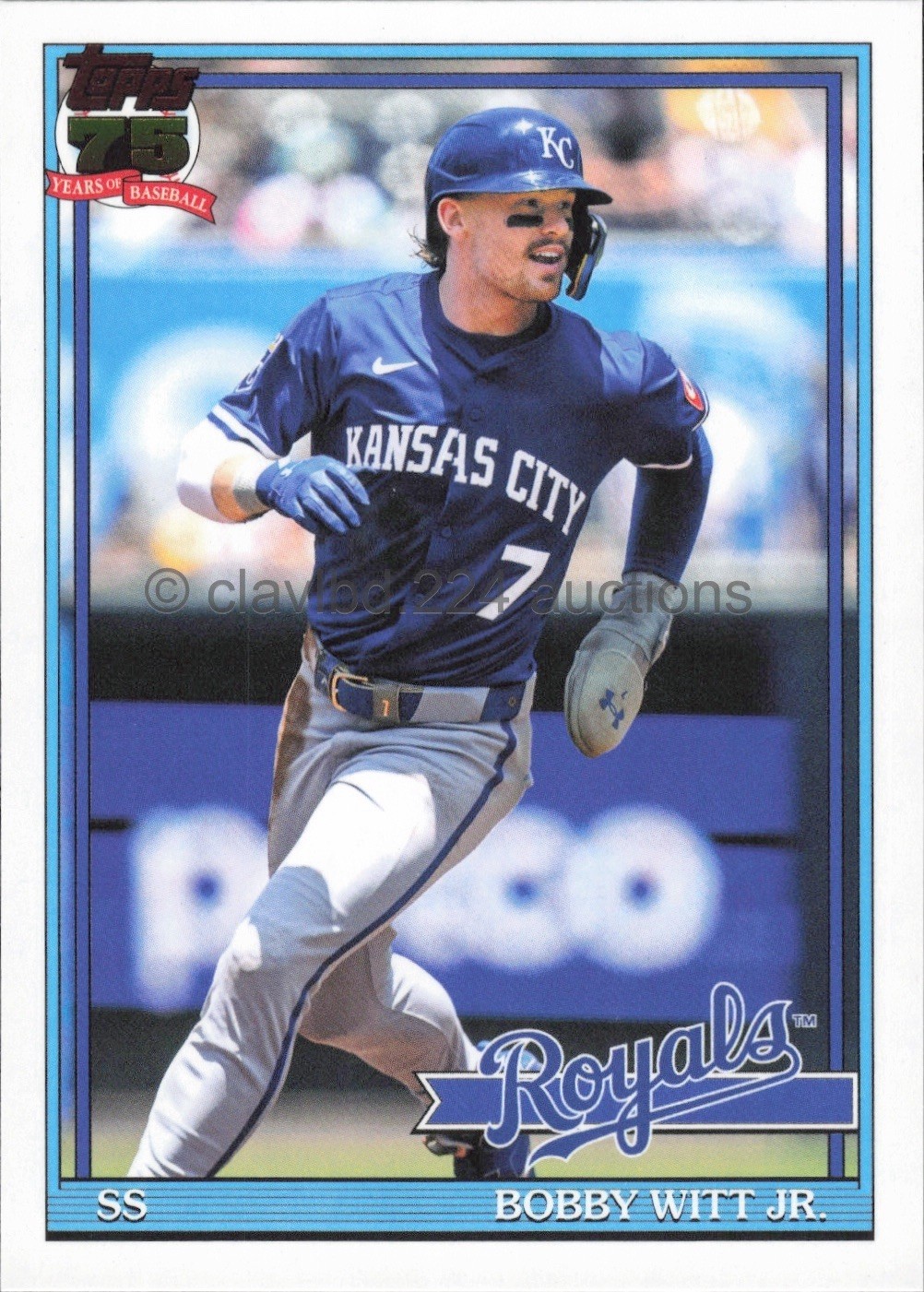 2026 TOPPS MLB – Bobby Witt Jr. – 1991 35th Anniv Insert #T91-3 Royals
