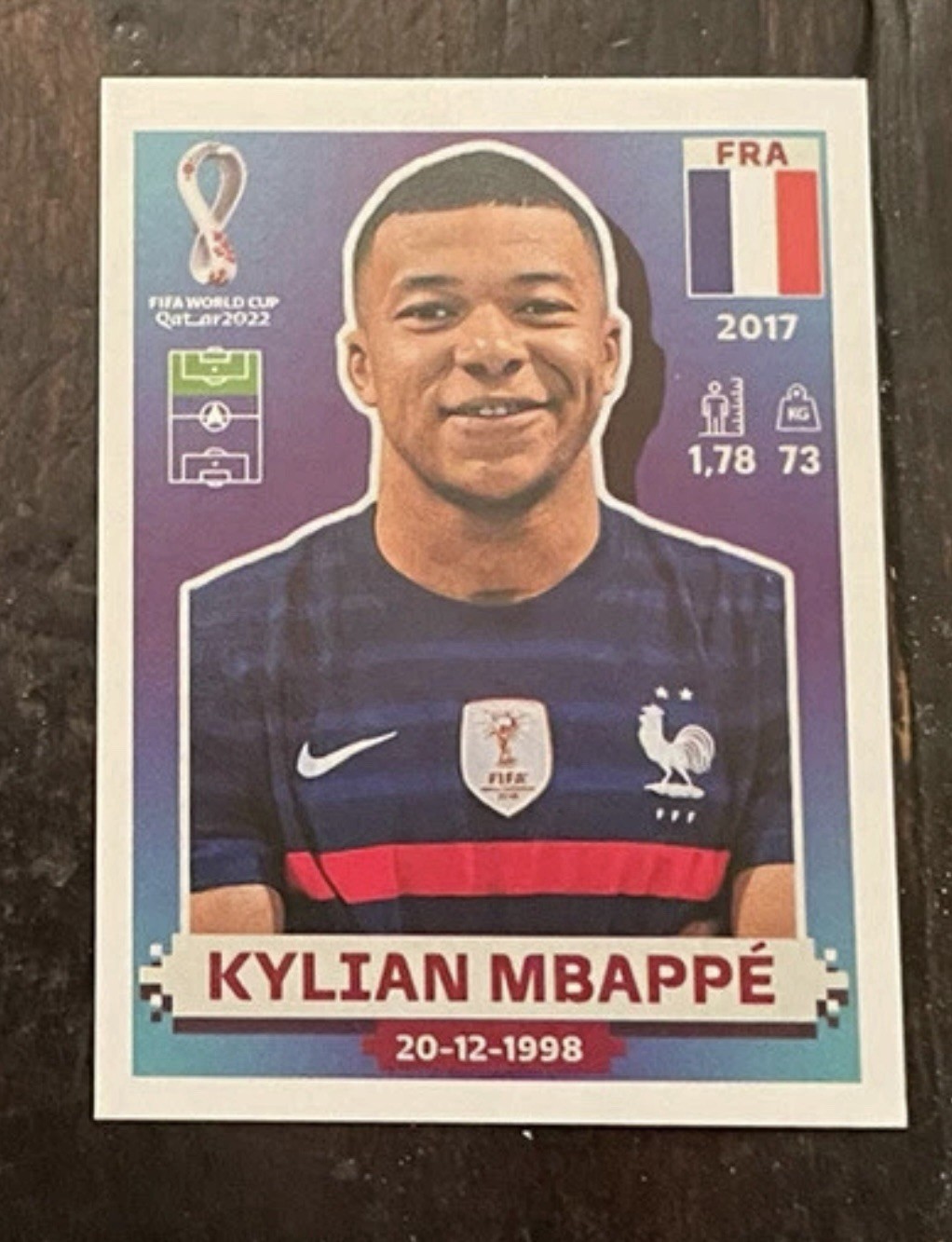2022 Panini FIFA World Cup Qatar Stickers France Kylian Mbappe Mbappé
