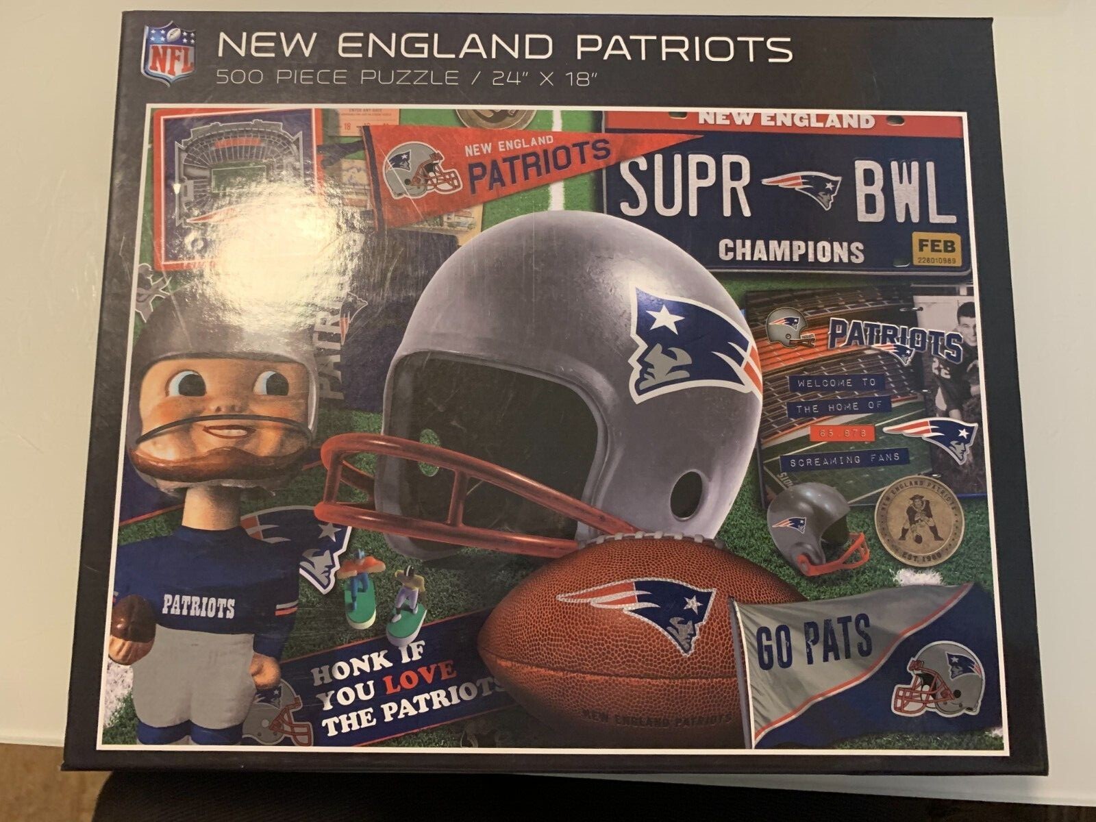 YouTheFan NFL NEW ENGLAND PATRIOTS Puzzle – 500 PCS 24″ x 18″ NEW SEALED