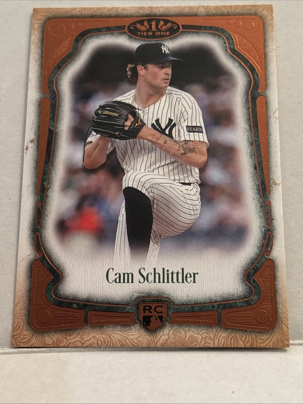 2026 Topps Tier One MLB Cam Schlittler Base Refractor (RC) #83 New York Yankees