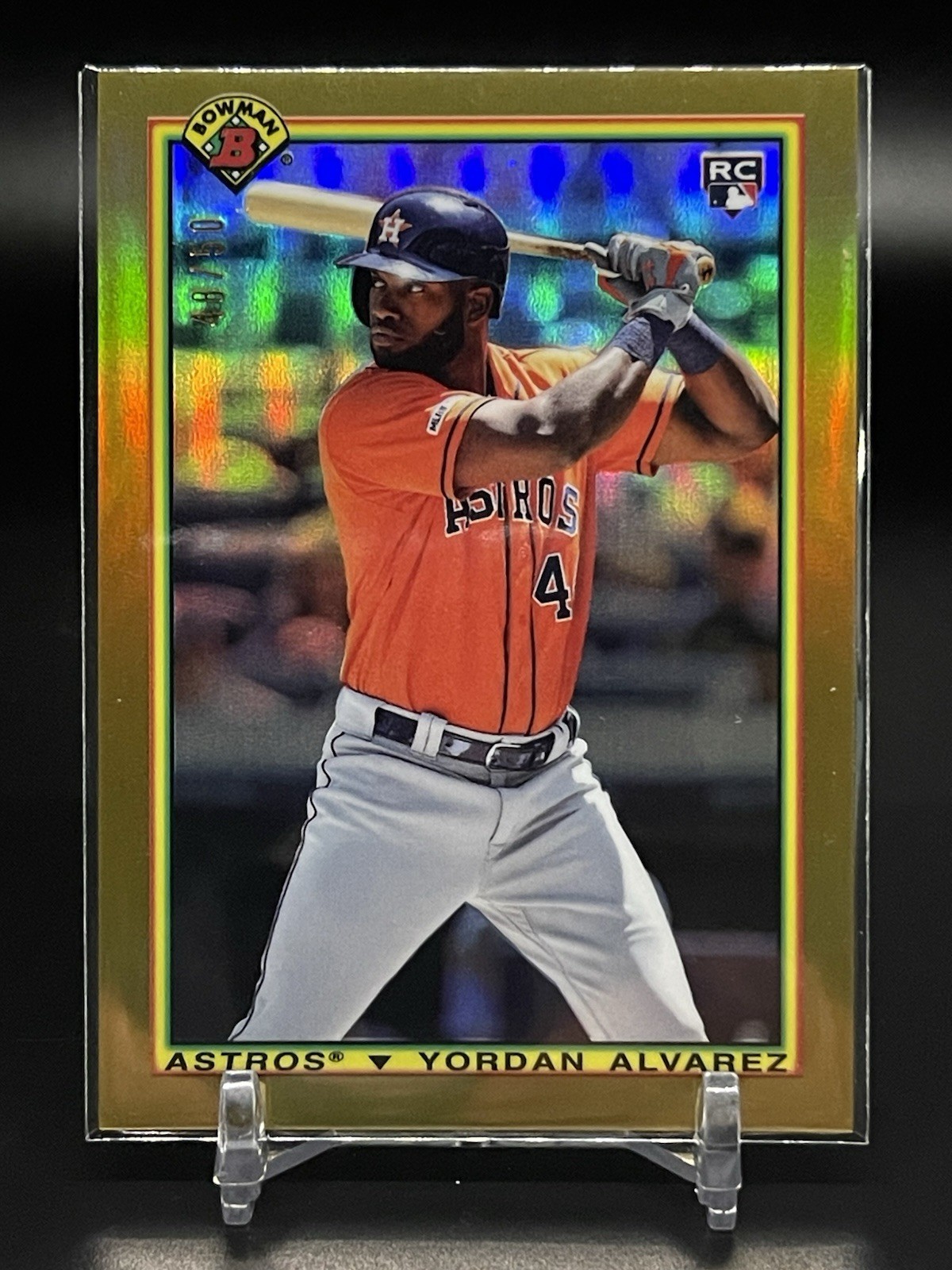 2020 Bowman Chrome Yordan Alvarez 1990 Bowman 90B-YA Gold /50
