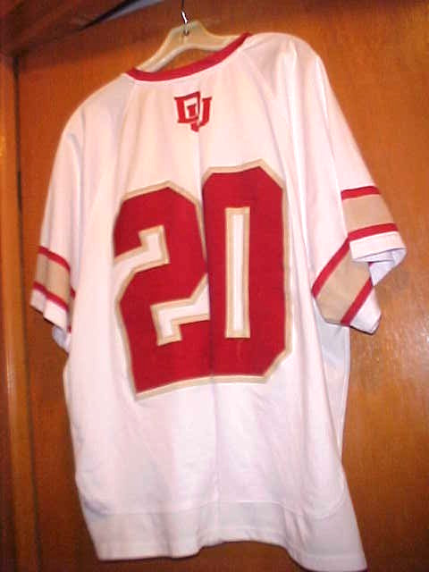 NEW SEWN AUTHENTIC DU Denver University Pioneers LAX Lacrosse Team Jersey, Large