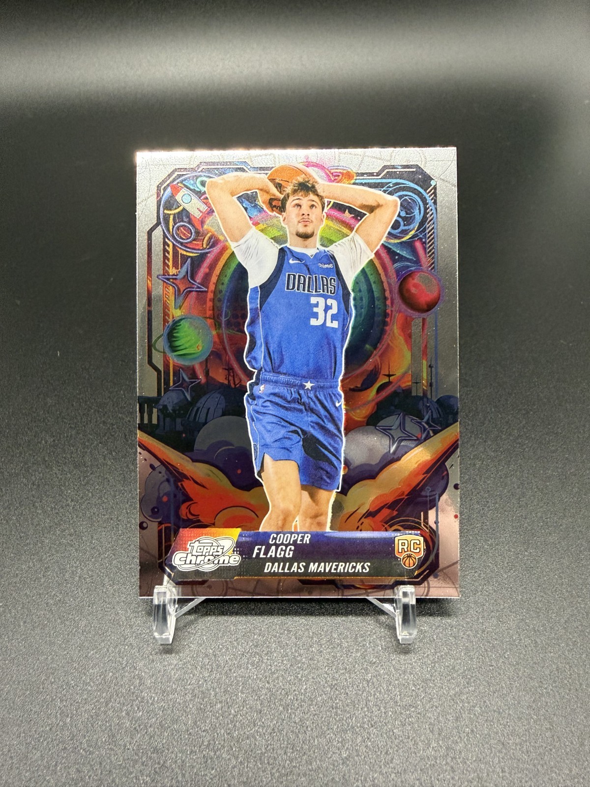 2025-26 Topps Chrome Cosmic Propulsion Cooper Flagg Insert RC Rookie Mavericks