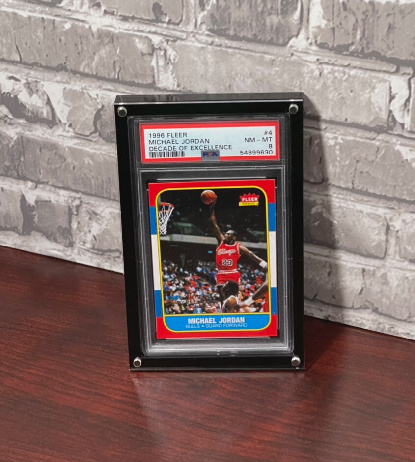 PSA Display Case- Black Base W/Cover. Beautiful Frame Look For Any Wall Or Desk!