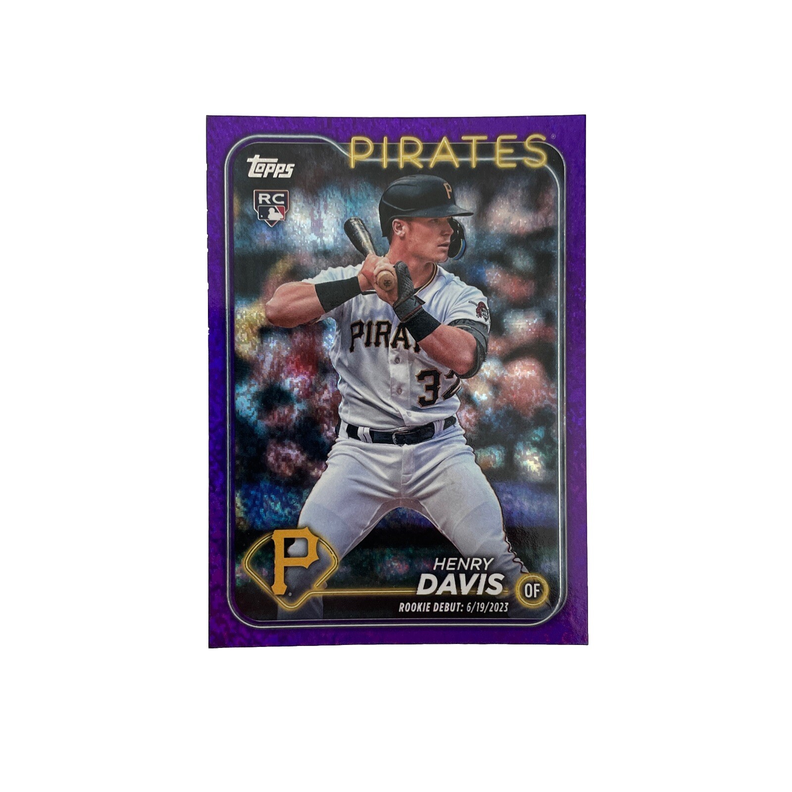 2024 Topps Series 1 – #295 Henry Davis Rookie /799 Purple Holofoil Parallel RC