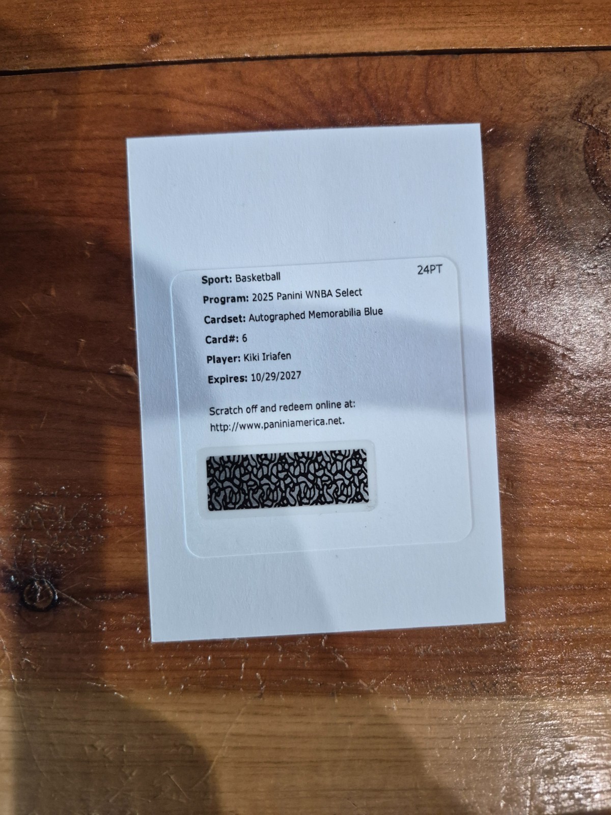 2025 Panini Select WNBA Kiki Iriafen Blue Memorabilia Auto Redemption !! 🔥🔥