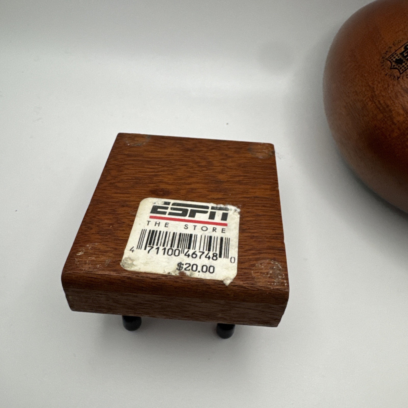 Baltimore Ravens Solid Wooden Mini Football NFL GBOW Wooden Mini FLYING B RARE