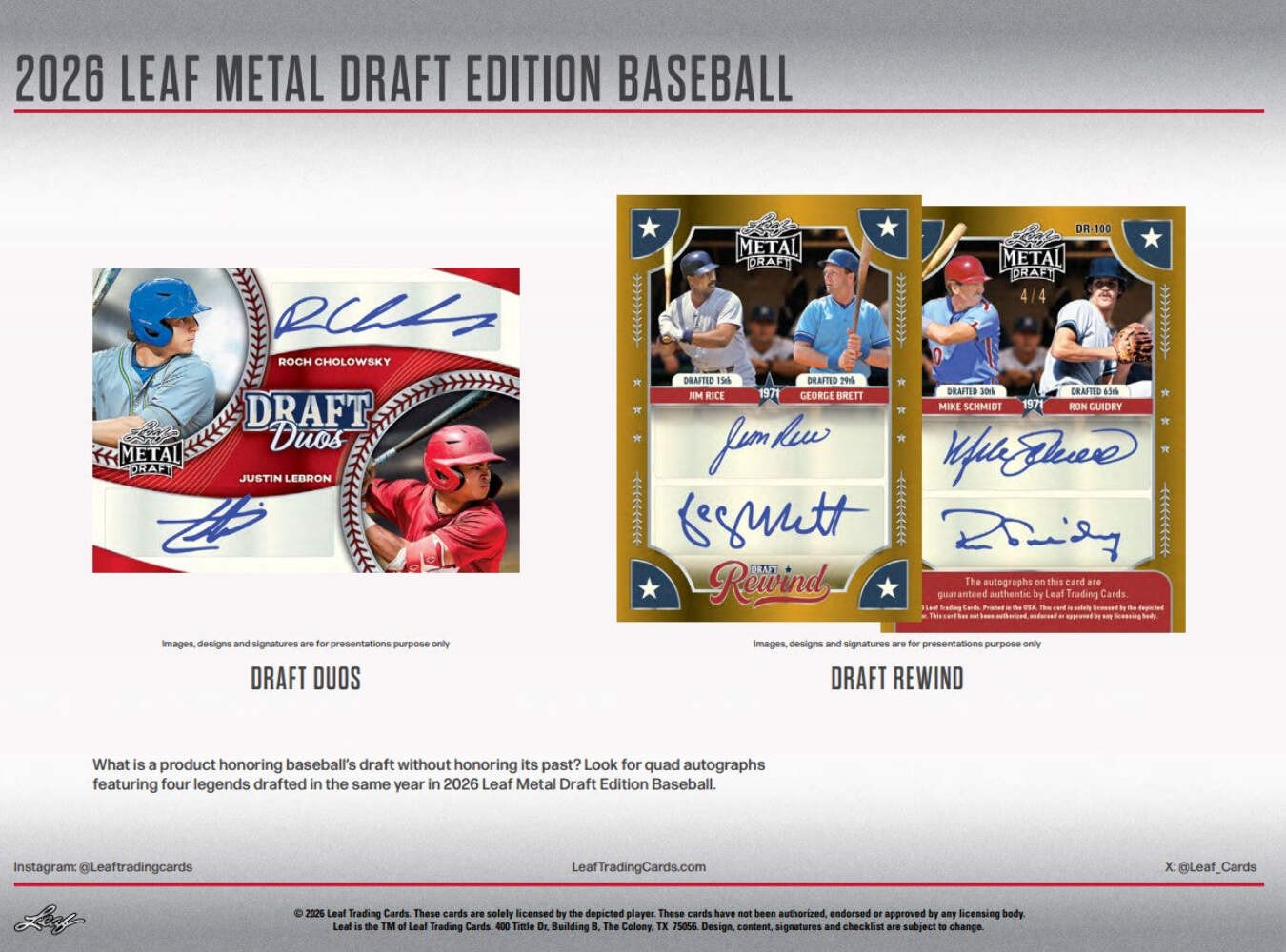 2026 Leaf Metal Draft Edition Baseball Hobby Box