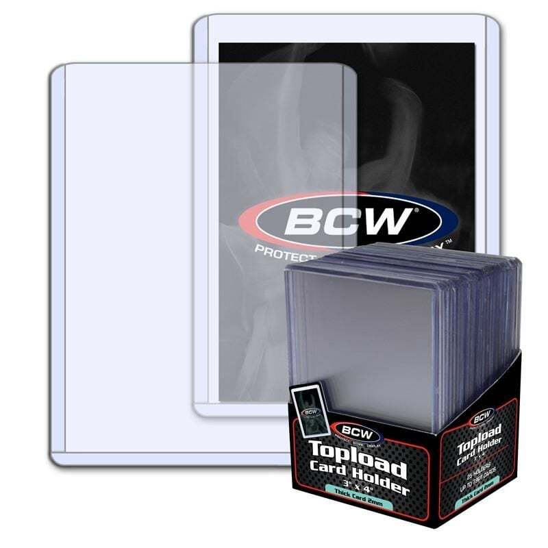 4 packs of 25 (100) BCW 3″ x 4″ Thick Topload 79pt. Card Holders