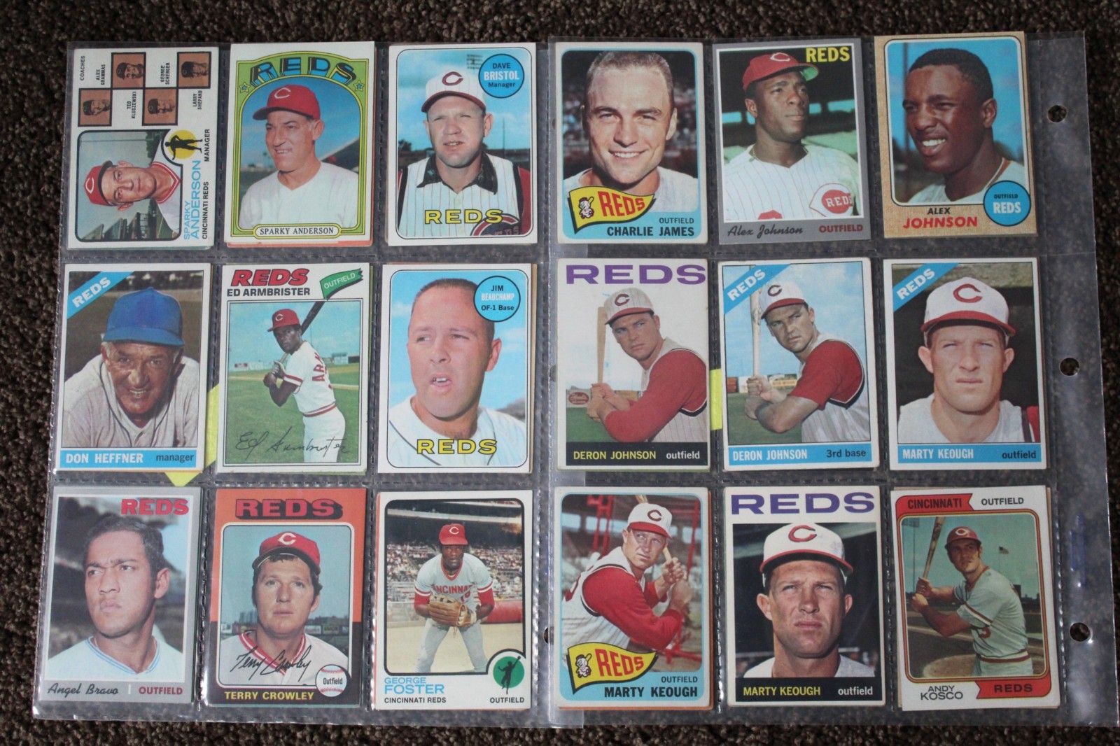 Mixed lot of 36 Cincinnati Reds Baseball Players from the 1960’s 70