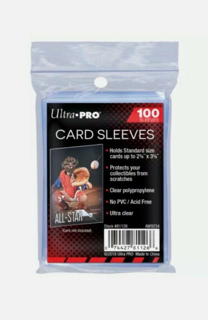 (100) Ultra Pro Soft Card Sleeves 1x Pack of Sleeves Protectors Cases ACID FREE