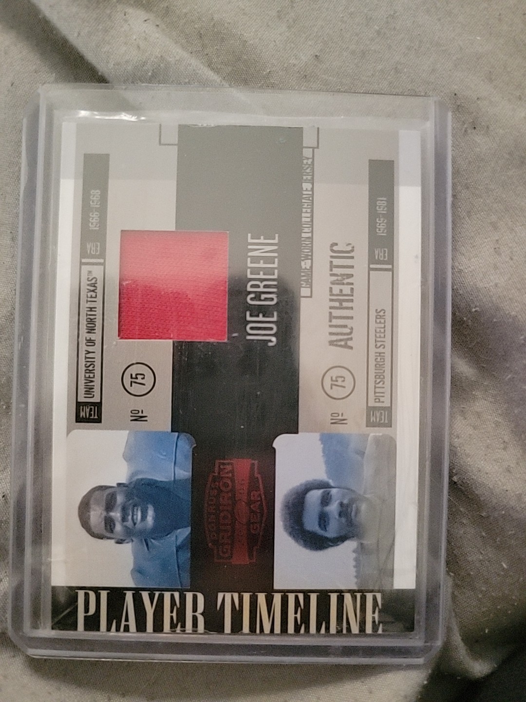 2006 Donruss Gridiron Gear – Player Timeline Joe Greene #PT-16 Red Jerseys (MEM)