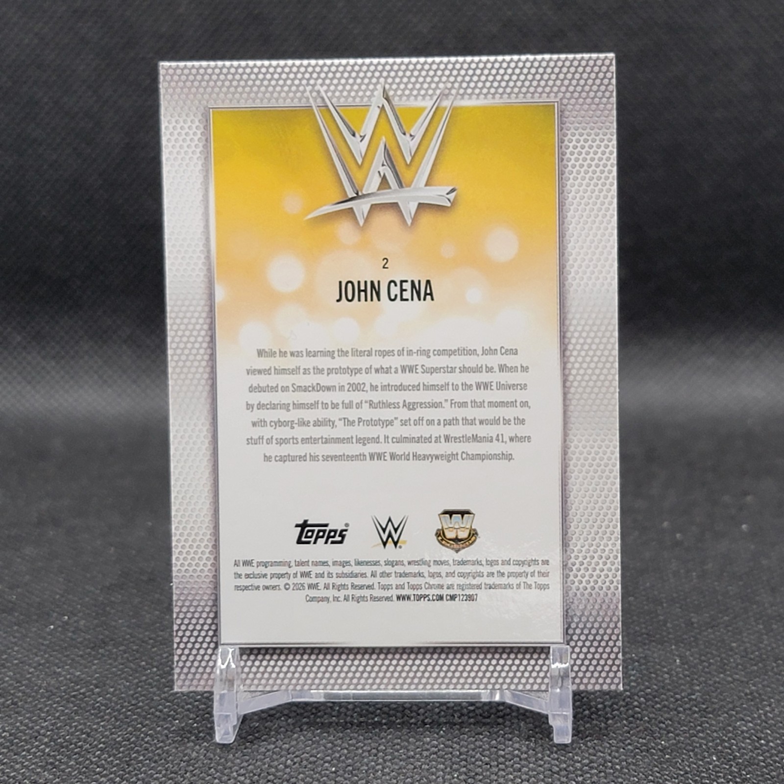 John Cena | Legends | 2026 Topps Chrome WWE | Green Logofractor /99