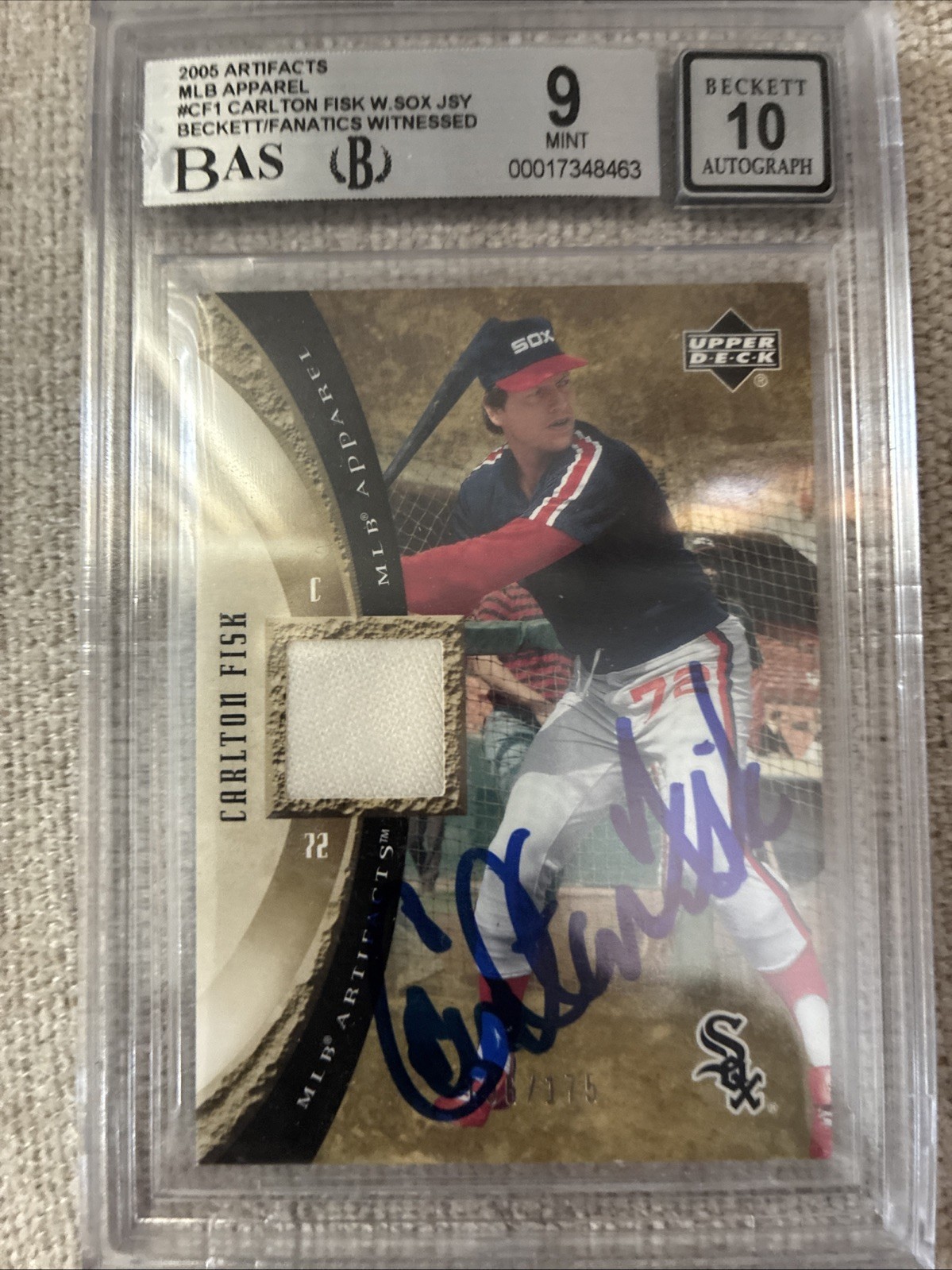 2005 Upper Deck Artifacts – Mlb Apparel Carlton Fisk #MLB-CF1 /175 (MEM)