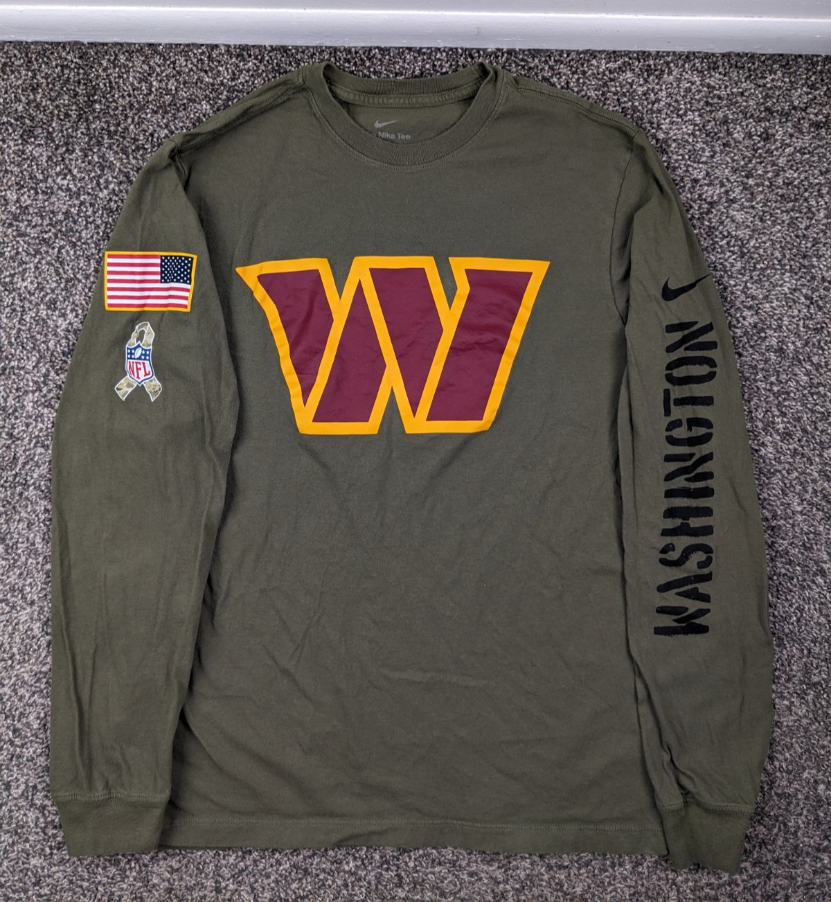 2022 Washington Commanders Shirt Nike Salute to Service Long Sleeve Mens Medium