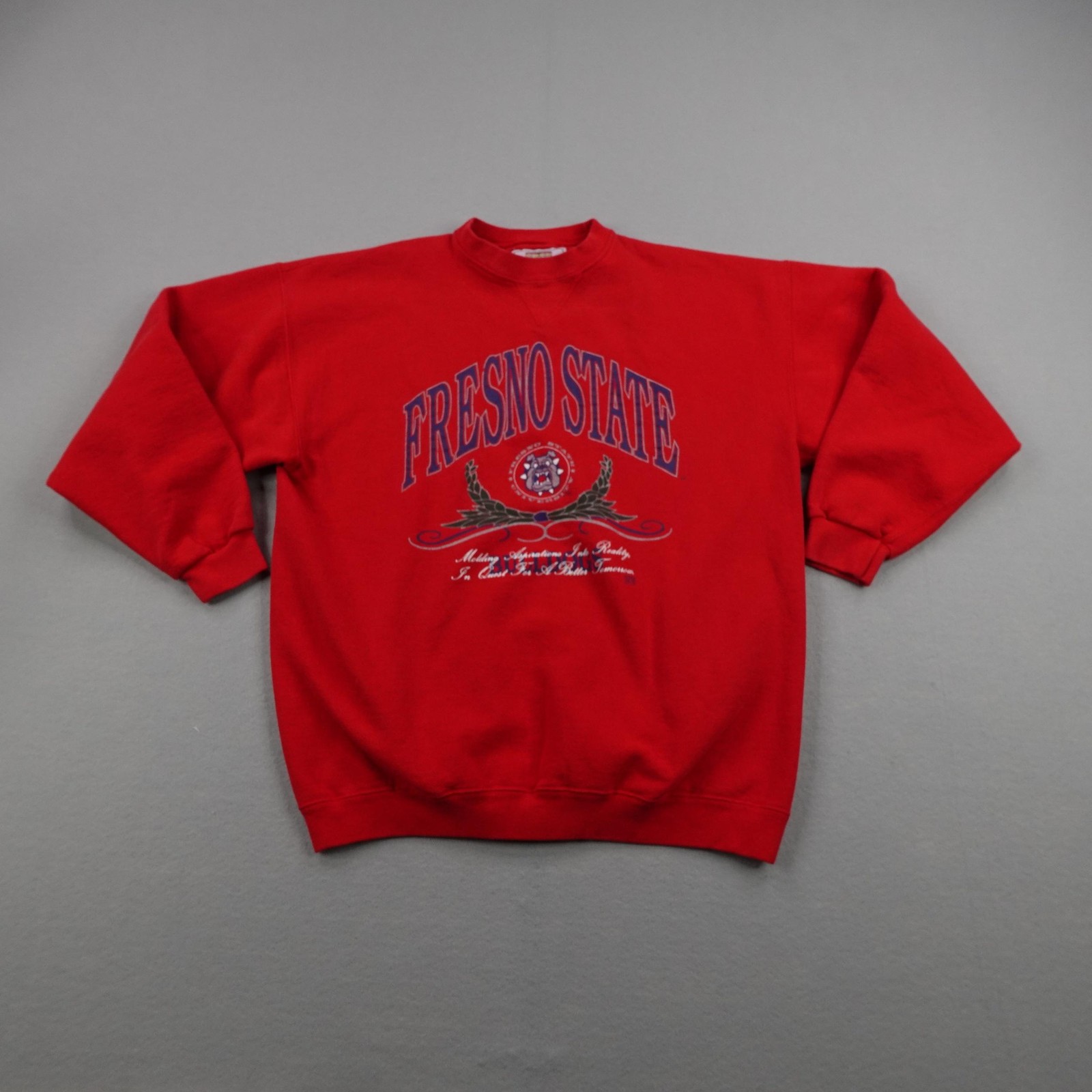 Vintage Fresno State Bulldogs Sweatshirt Mens XL Red Fresno State Pullover 90s
