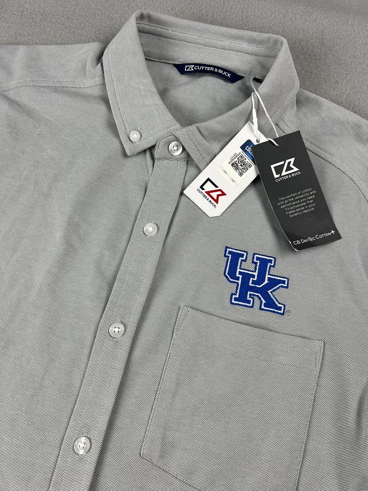 Cutter & Buck Kentucky Wildcats Men’s Button Down Short Sleeve Shirt Size M NWT