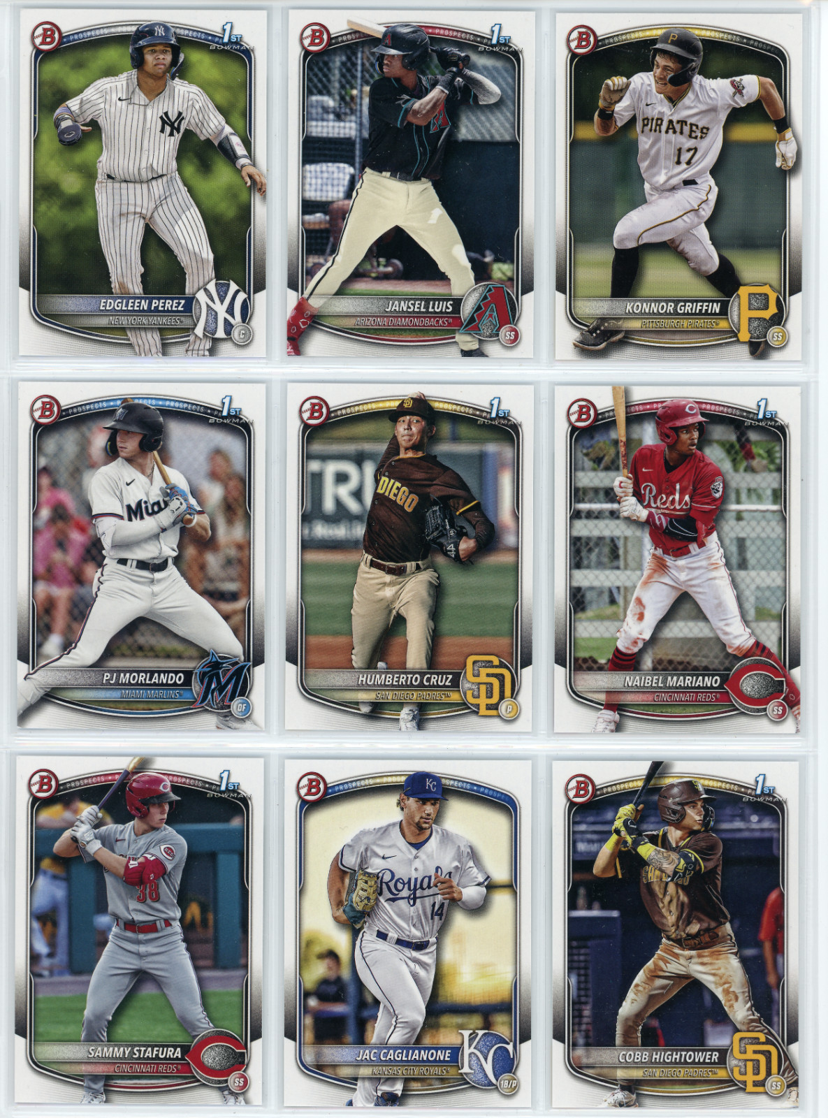 2025 Bowman Prospects – Paper Base – #BP1-150 – You Pick/Choose
