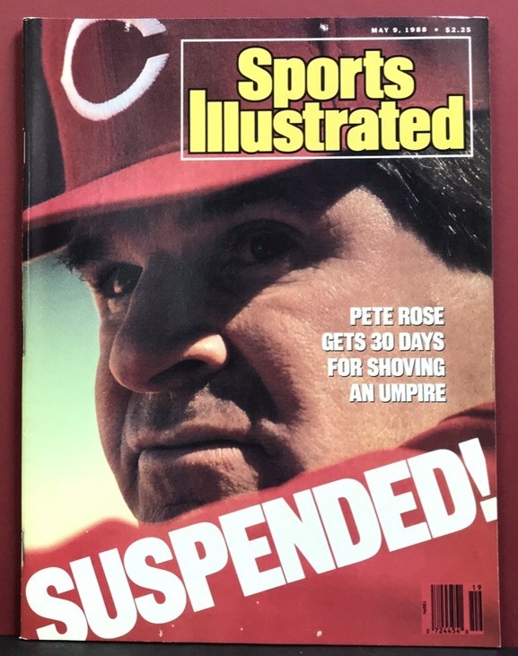 1988 SPORTS ILLUSTRATED – PETE ROSE SUSPENDED 30 DAYS – Cinc. Reds No Label