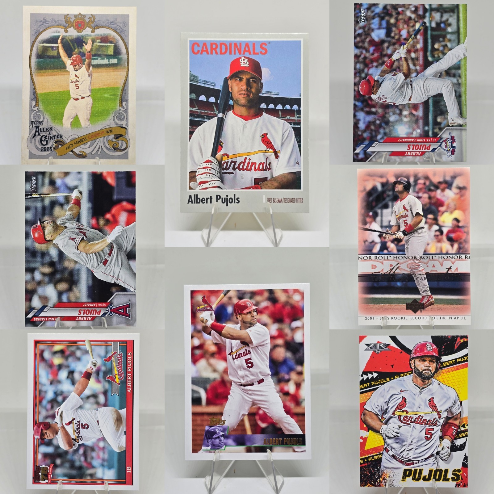 Albert Pujols Cardinals 8 Card Lot 2026 Topps All Different