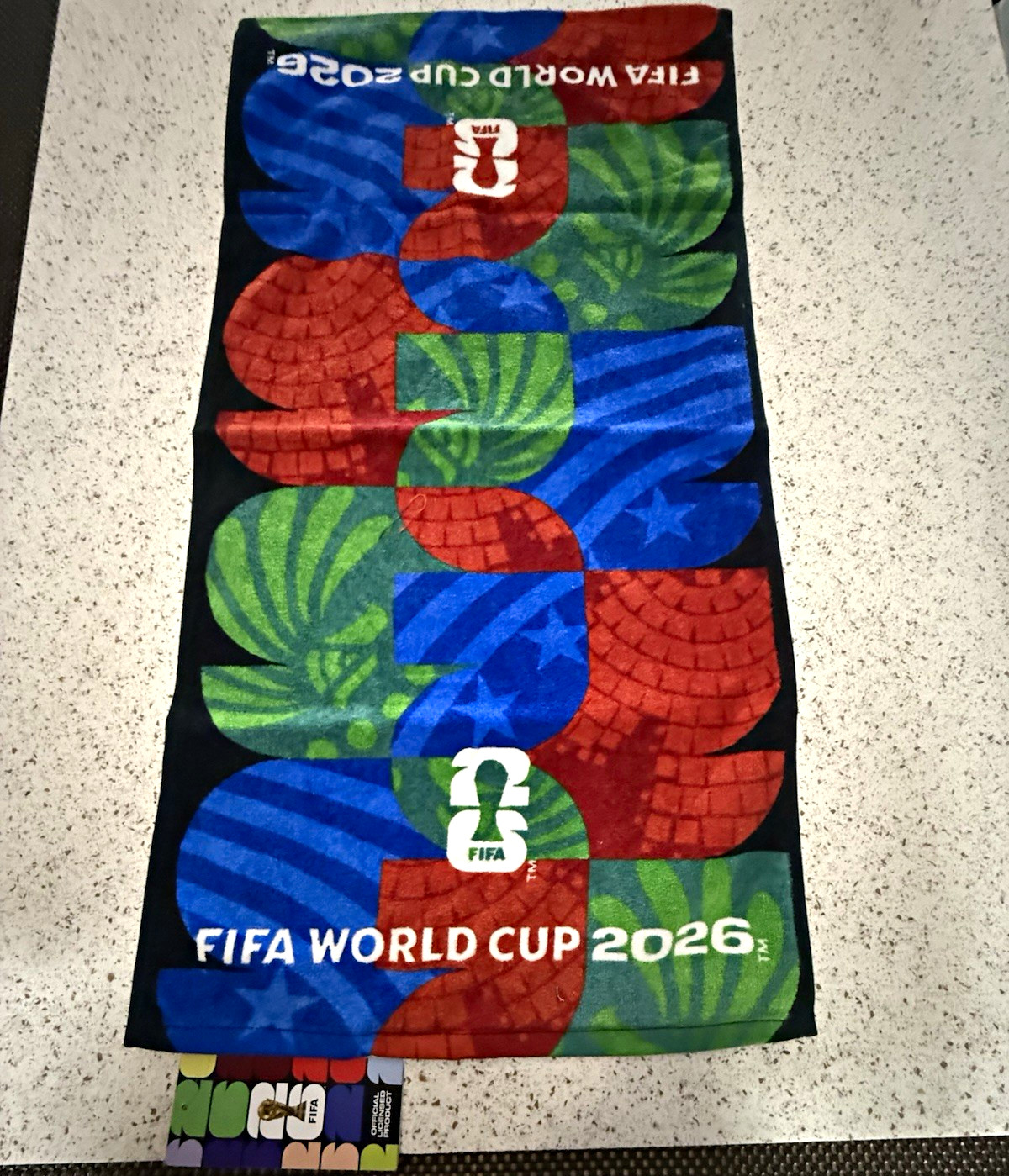 FIFA World Cup 2026 Soccer Fan Scarf Multicolor Blue Green Red Black