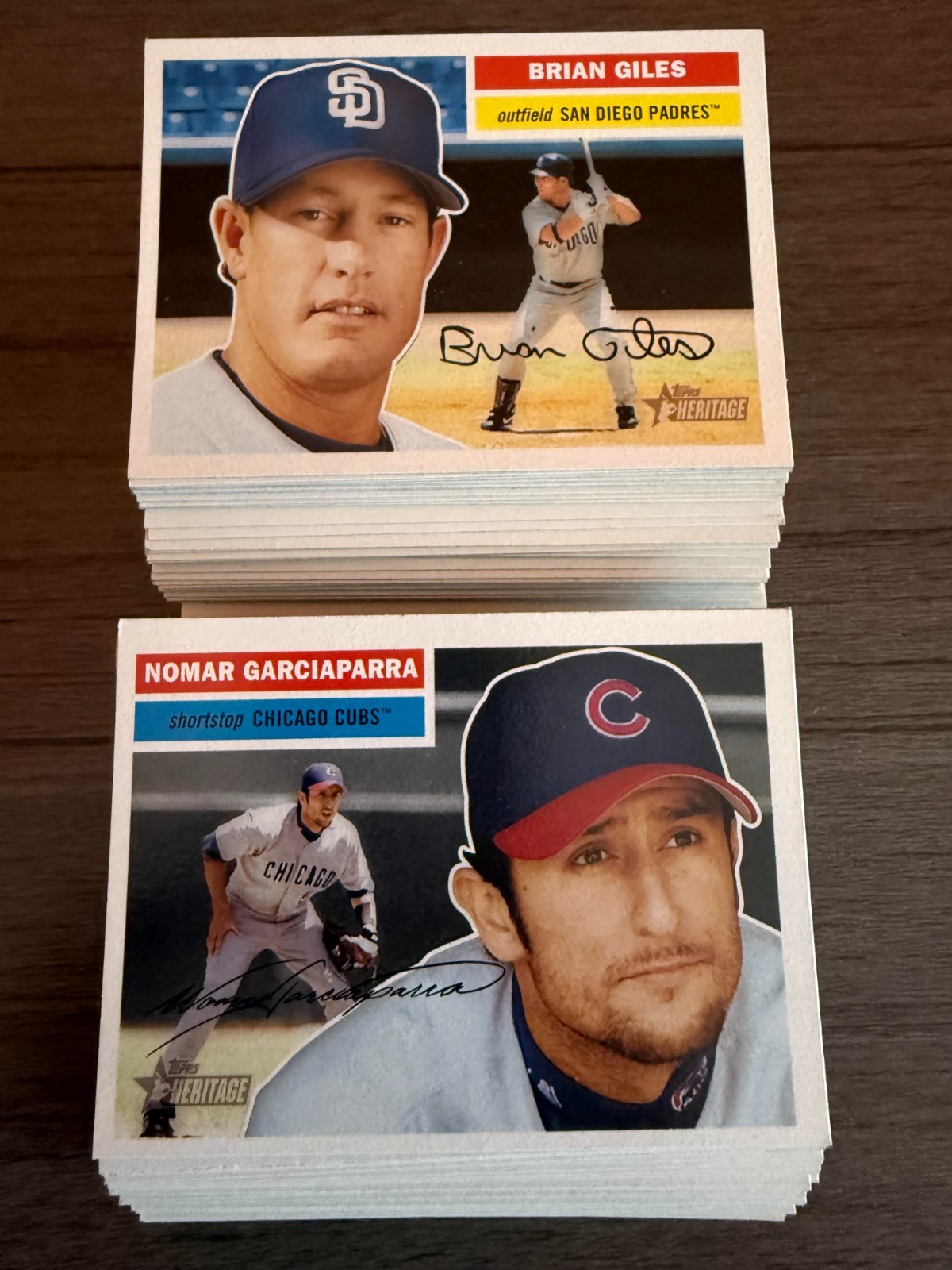 2005 TOPPS HERITAGE BASE CARDS #1 thru #300 – PICK ANY YOU WANT
