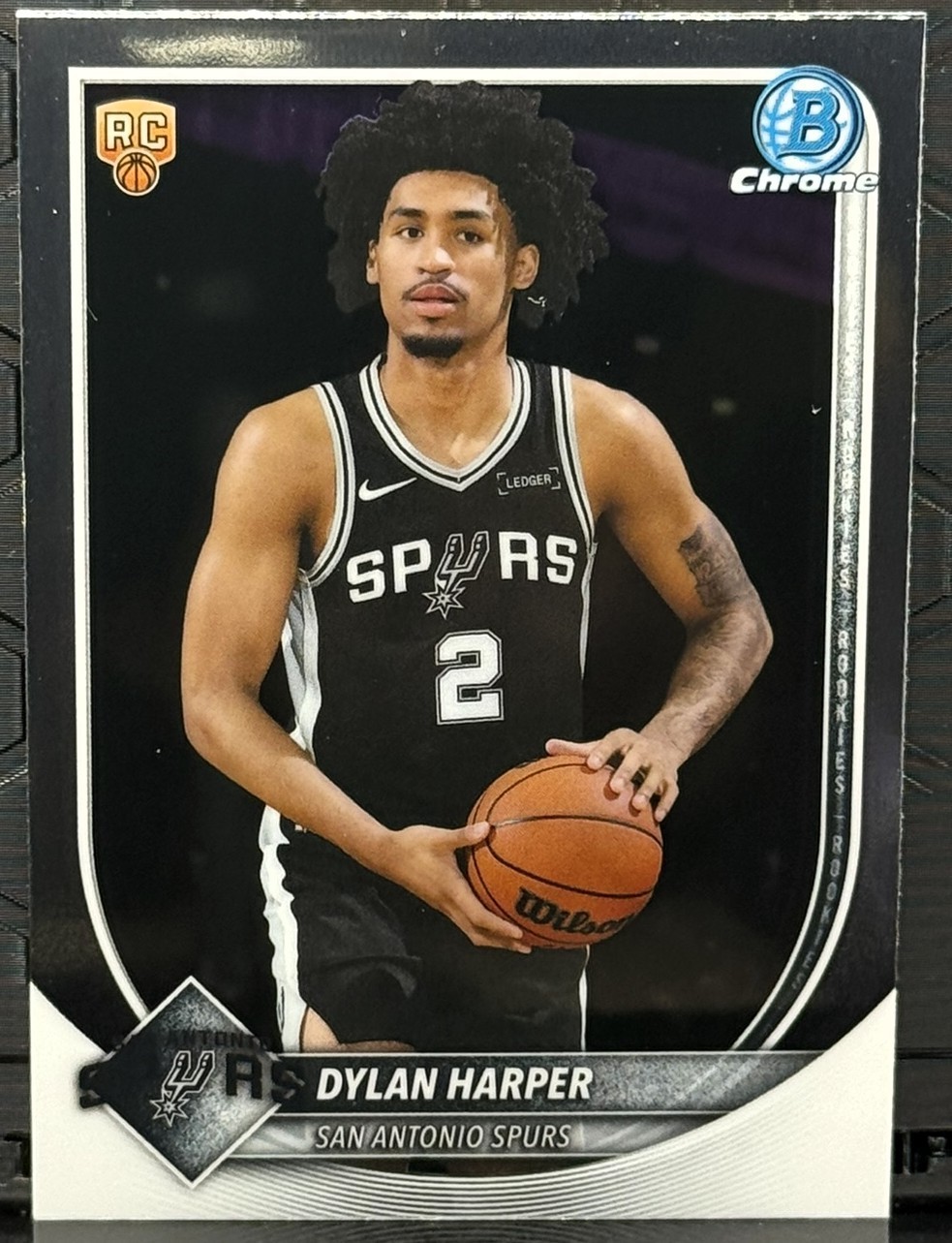 2025-26 Bowman Basketball Chrome Rookie #BCV-2 Dylan Harper -San Antonio Spurs