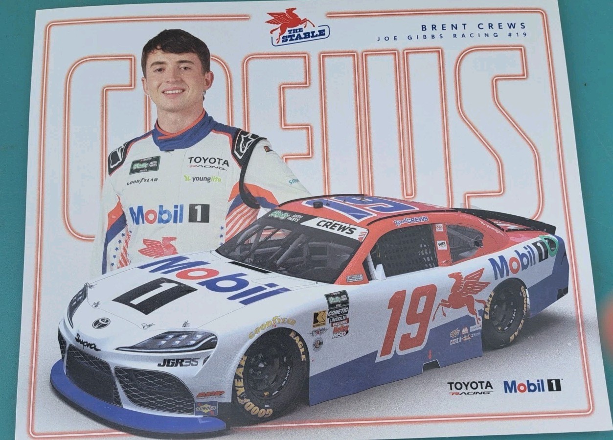 Brent Crews #19 Mobil 1 2026 8×10 NASCAR O’Reilly Series Hero Post Card