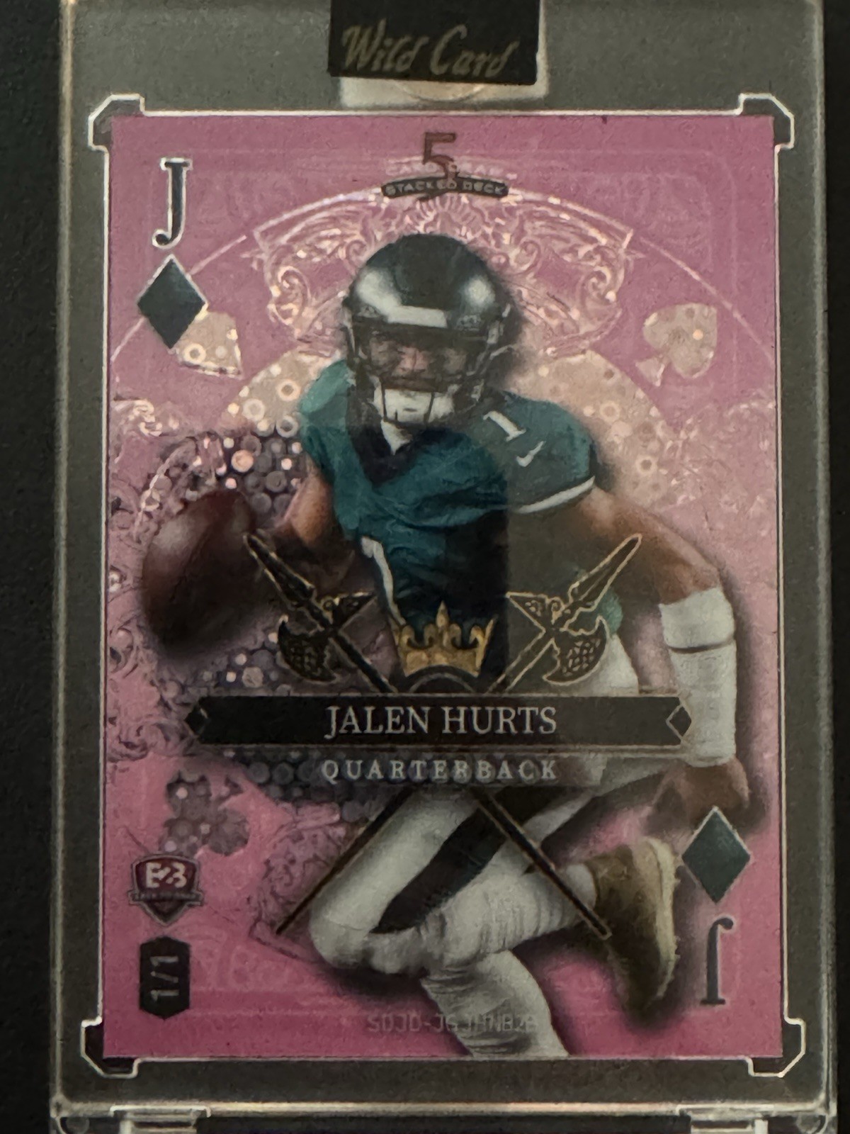 Jalen Hurts – Jared Goff Wild Card 5 Card Draw Stacked Deck -Back to Back – Pink