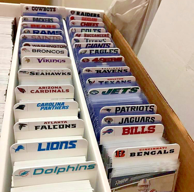 Customized Sports Card BCW Tall Dividers Wordmark Labels NFL MLB NBA NHL & NCAA!