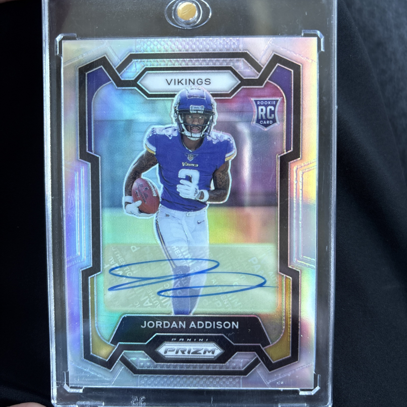 2023 Panini Prizm – Rookies Jordan Addison #368 Silver Prizm Autographs (AU, RC)