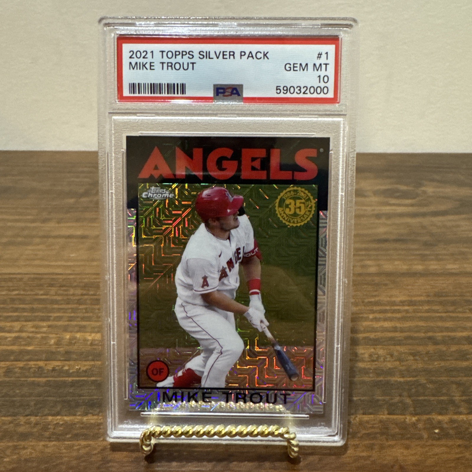 2021 Topps – Silver Pack 1986 Topps Chrome Baseball Mike Trout #86BC-1 Gem MT 10