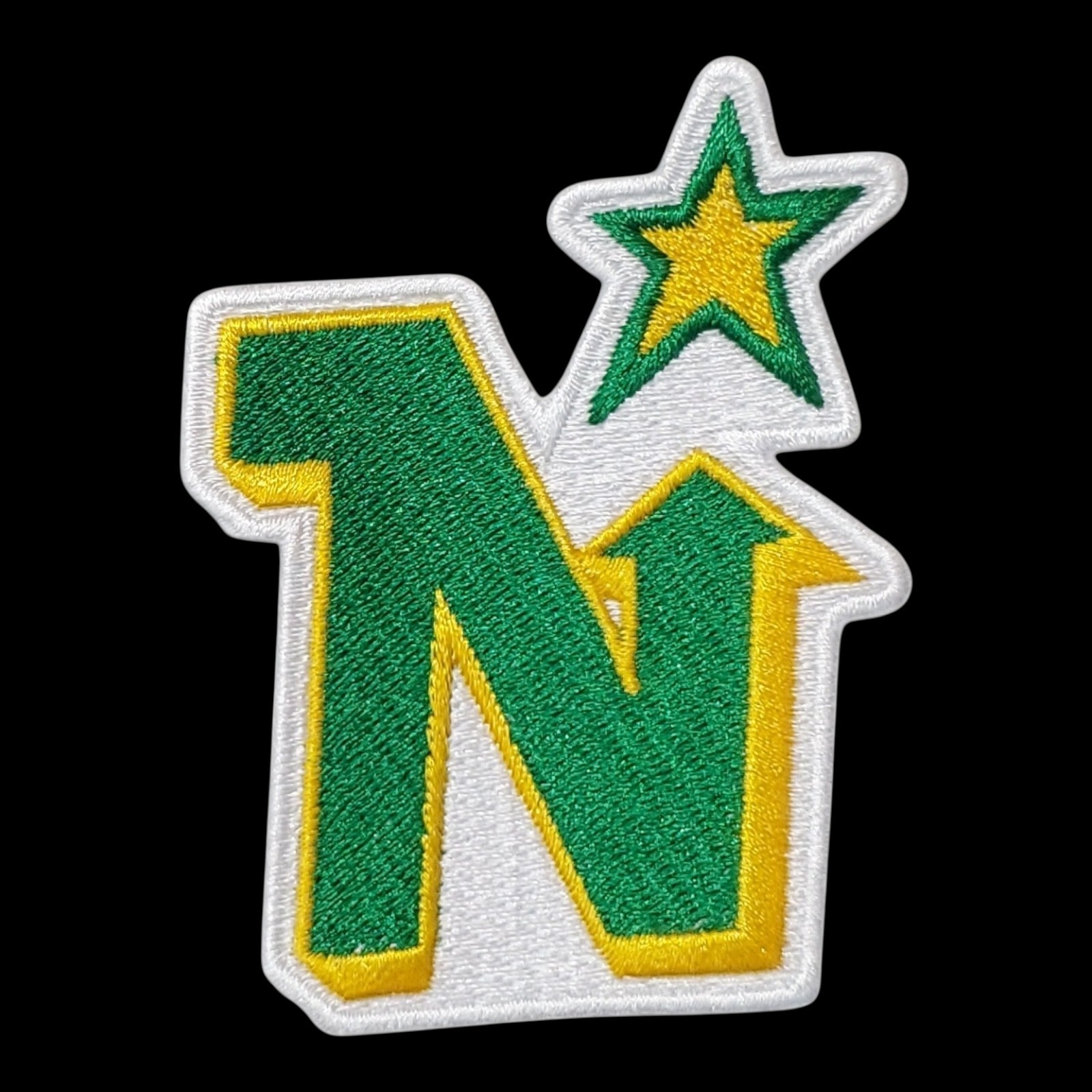 Vintage Minnesota North Stars Logo Patch. NHL. Embroidered. Iron On. 3″x2″