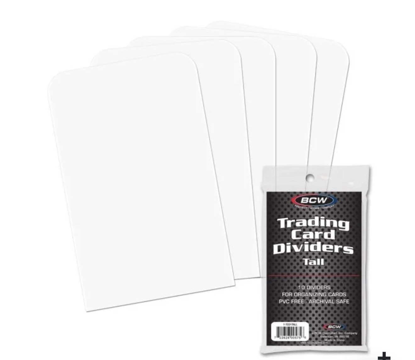 BCW Tall Trading Card Dividers 10 Dividers Per Pack—3 Count