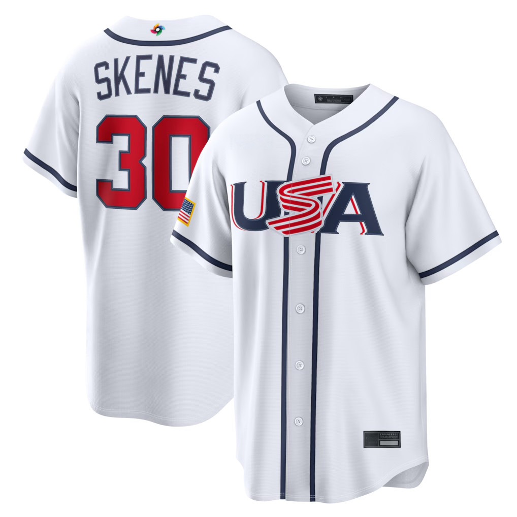 Men’s USA Baseball White 2026 World Baseball Classic Stitched Jersey All Player