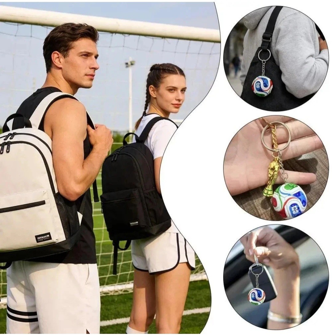 NEW FIFA World Cup 2026 Keychain souvenir + Soccer Bal World Cup Trophy Charm