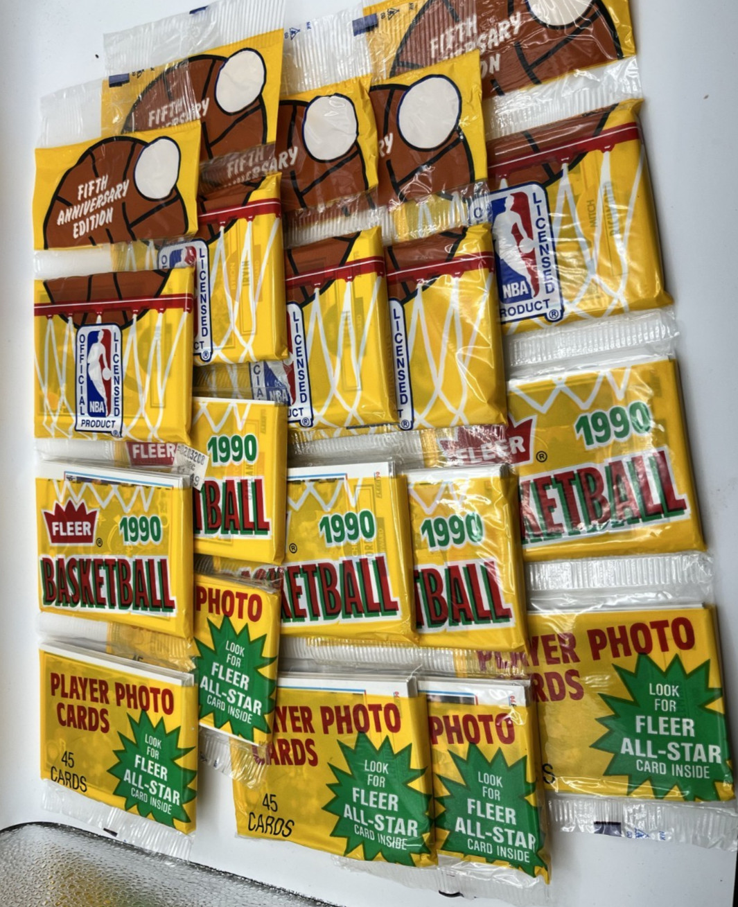 1990 91 Fleer Basketball Rack Packs HOF Lot 5 Bird Magic Pippen Rodman SEE Picts