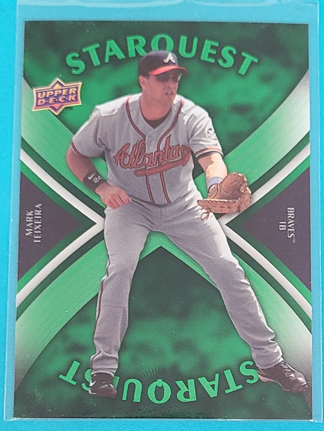 2008 Upper Deck StarQuest Green #SQ-24 Mark Teixeira Atlanta Braves Card E7