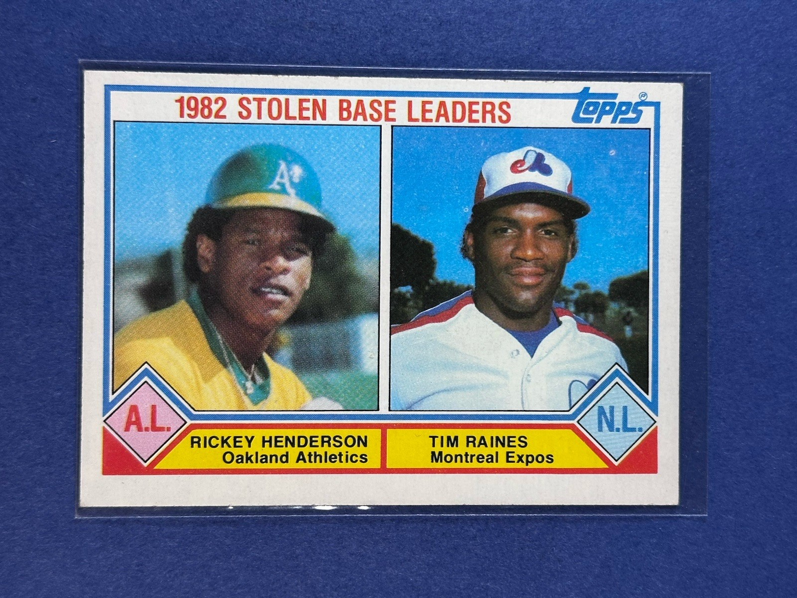 1983 Topps ~ Rickey Henderson | Tim Raines ~ Stolen Base Leaders ~ 704