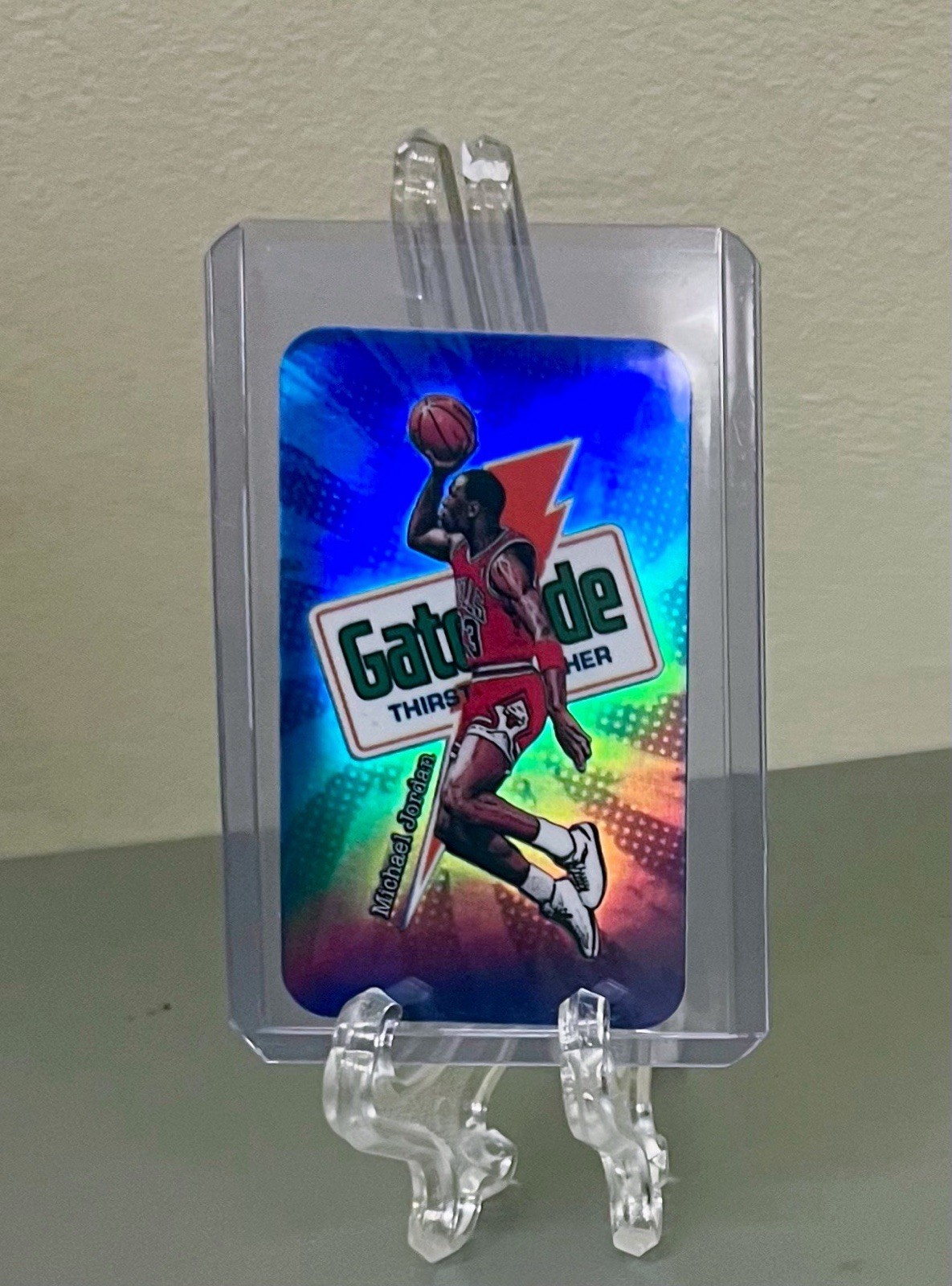 Michael Jordan Gatorade Tropical Fruit Refractor Mini Promo Card Bulls 1991 Mini