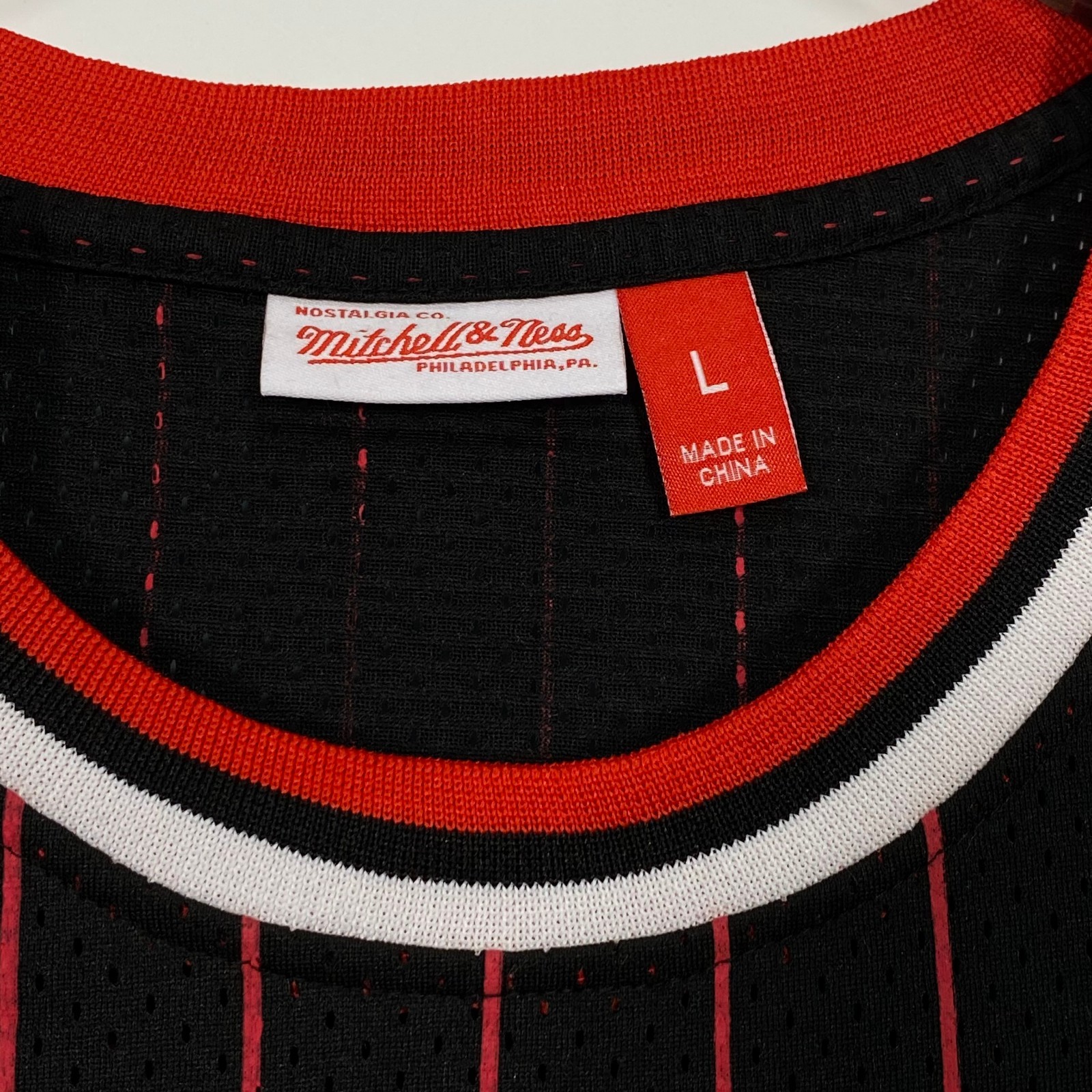 Michael Jordan #23 Embroidered Jersey, Retro Black Stripes, S-2XL
