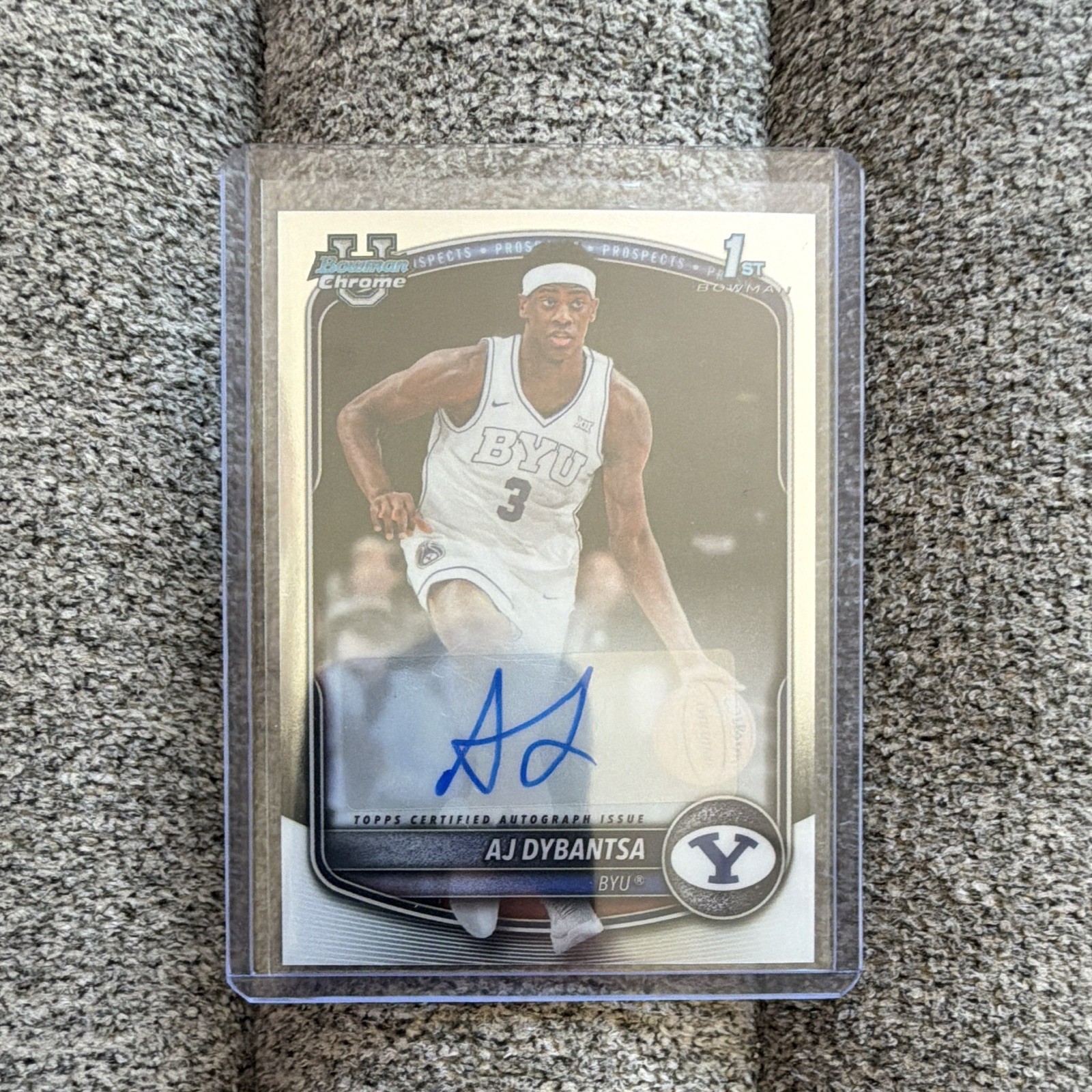 Topps 2025-26 Bowman Chrome Prospect Autographs AJ Dybantsa 1st Auto #CPA-AD
