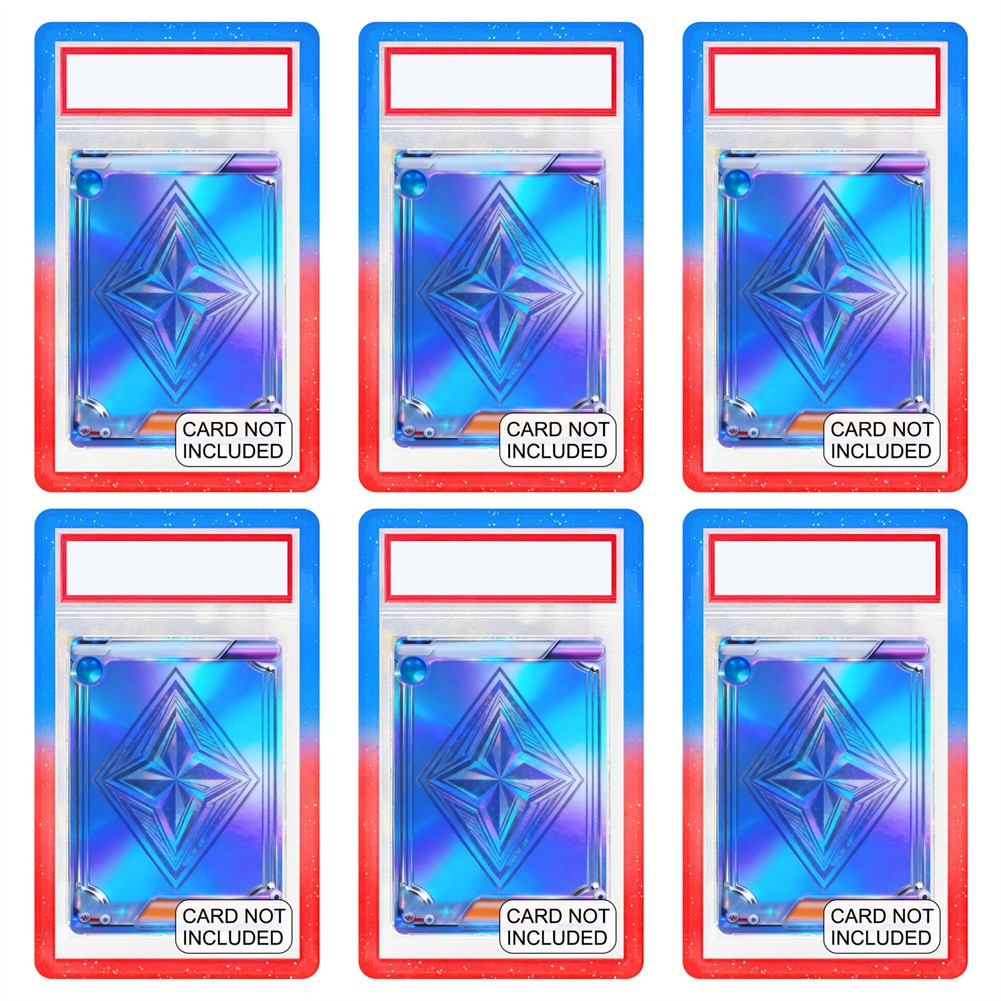 6Pcs Gradient Slab Bumper Guard Protector Skin TPU Stackable For PSA Graded Card