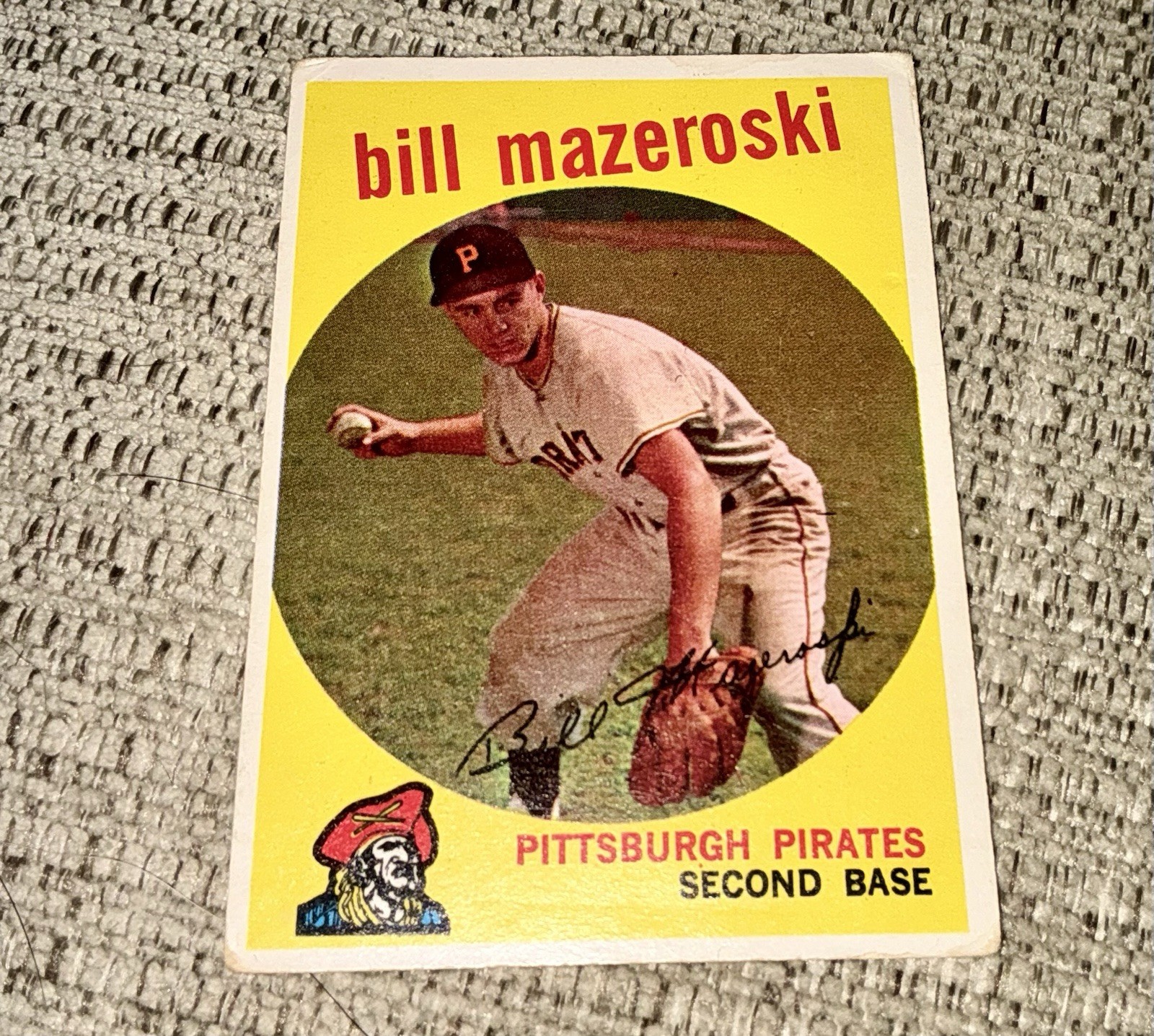 1959 Topps Bill Mazeroski #415 – Pittsburgh Pirates – EX – Free Shipping~