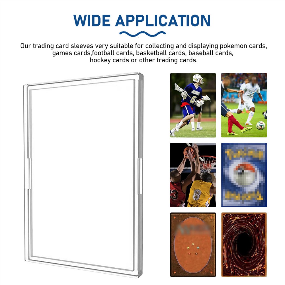 5-100Pcs Card Holder For Baseball Trading Sports Cards 35PT Hard Case Protector